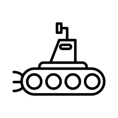 Submarine Vector Icon Design