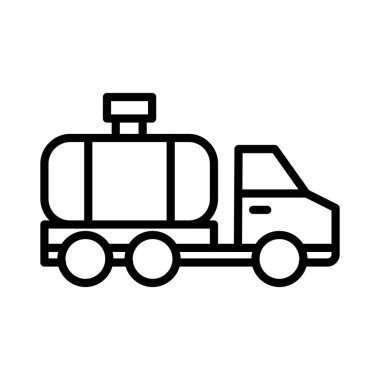 Su Tankeri Vektör Simgesi Tasarımı