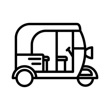Rickshaw Vector Icon Design