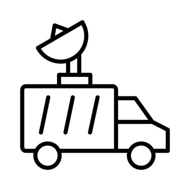 Haber Van Vektörü Simgesi Tasarımı