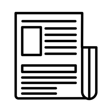 Newspaper Vector Icon Design