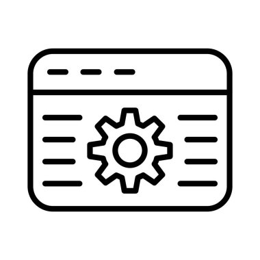 Tarayıcı Ayarları Vektör Simgesi Tasarımı