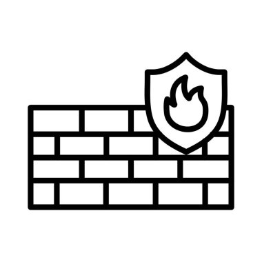 Firewall Vector Icon Design
