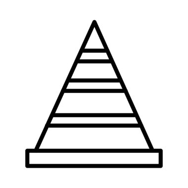pyramid chart Vector Icon Design