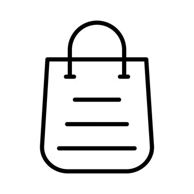 Alışveriş poşeti vektör simgesi tasarımı