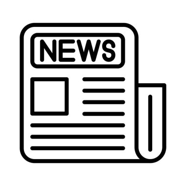 Haber Kağıdı Vektörü Simgesi Tasarımı