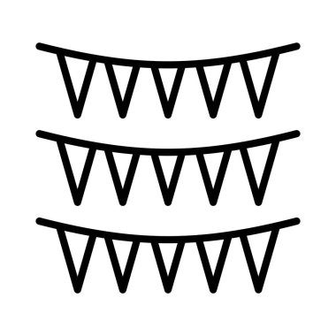 Bunting Vektör Simgesi Tasarımı