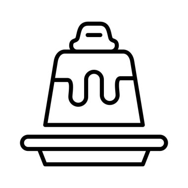 Flan Vektör Simgesi Tasarımı