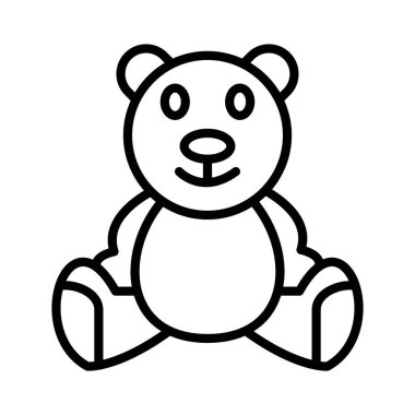 Teddy Bear Vector Icon Design