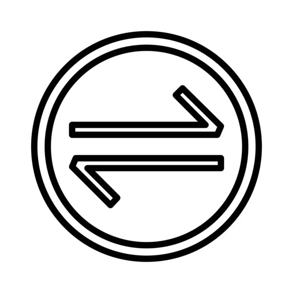 Rechts Links Pfeil Vektor Icon Design — Stockvektor