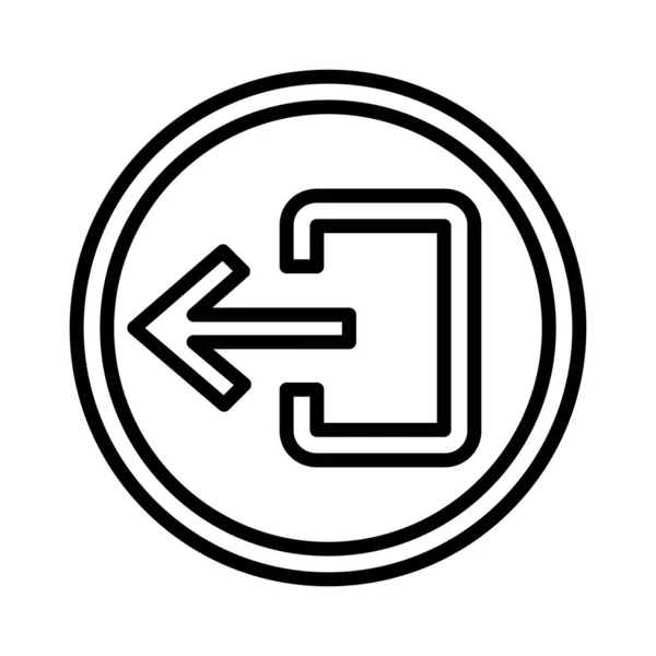 Logout Arrow Vector Icon Design — стоковый вектор
