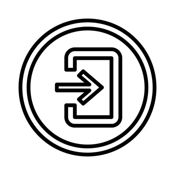 로그인 Arrow Vector Icon Design — 스톡 벡터