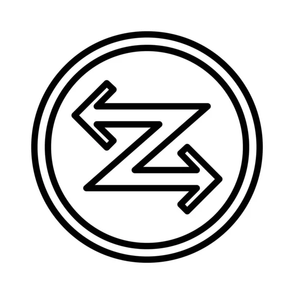 Σχεδιασμός Εικονιδίων Zigzag Arrow Vector — Διανυσματικό Αρχείο