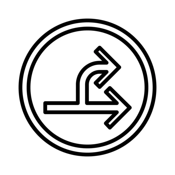 Diseño Bidireccional Del Icono Del Vector Flecha — Vector de stock