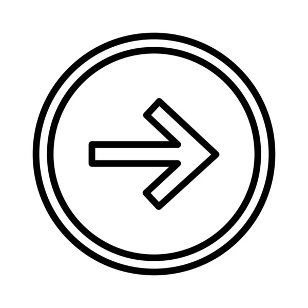 Design Des Rechten Pfeil Vektor Symbols — Stockvektor