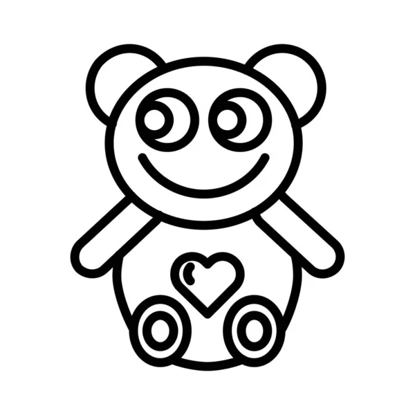 Teddy Bear Vector Icon Design — 图库矢量图片