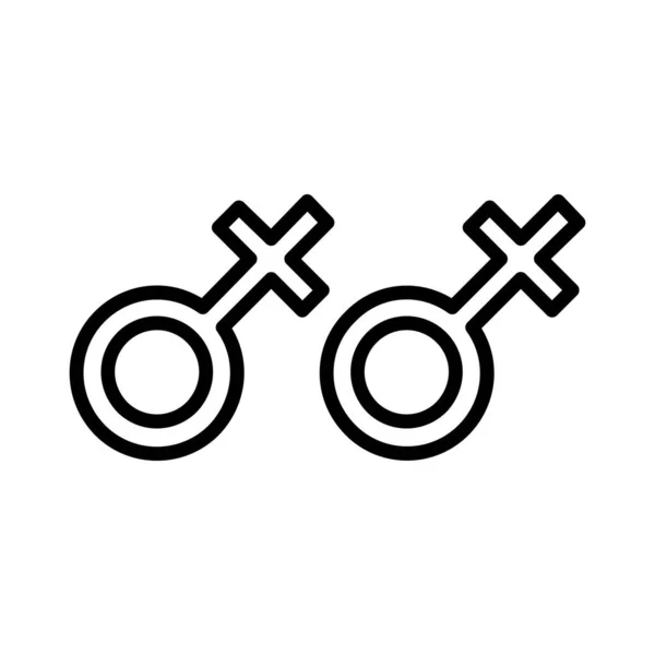 Diseño Iconos Vectoriales Homosexuales — Archivo Imágenes Vectoriales