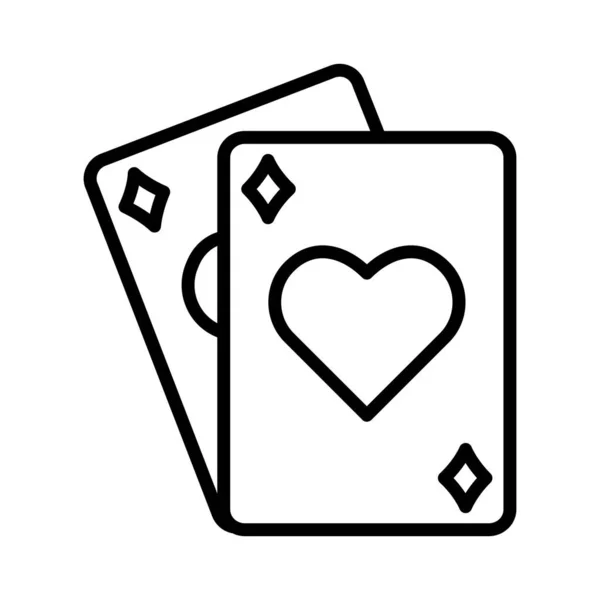 Conception Icône Vectorielle Cartes Poker — Image vectorielle