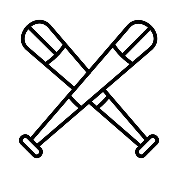 Baseball Bat Vector Ícone Design — Vetor de Stock