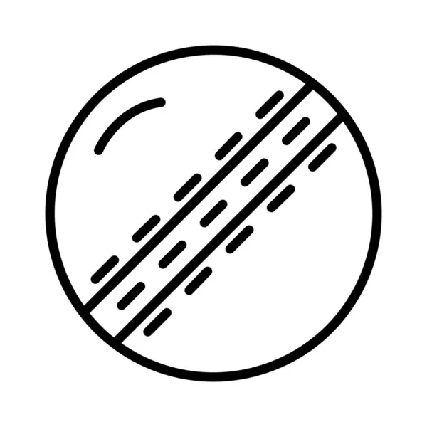 Cricket Ball Vector Icon Design —  Vetores de Stock
