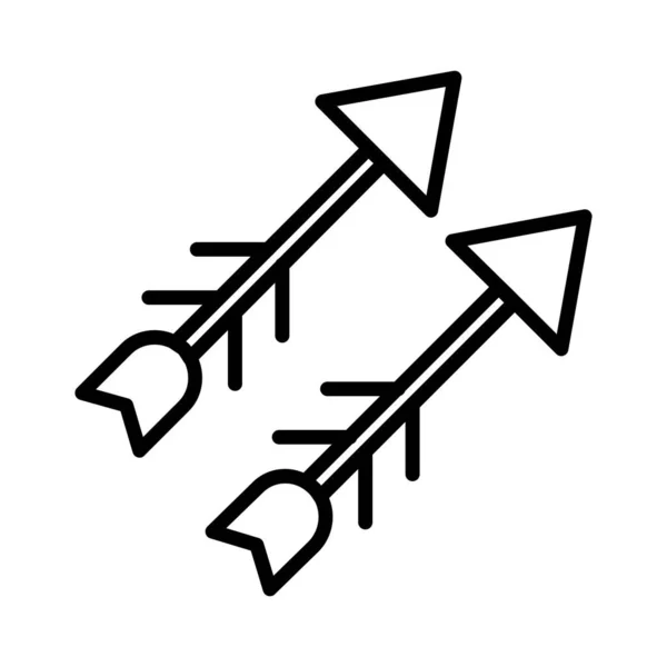 Archer Flecha Vector Icono Diseño — Vector de stock