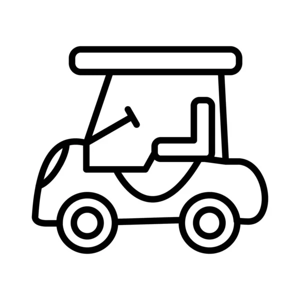 Golf Arabası Vektör Simgesi Tasarımı — Stok Vektör
