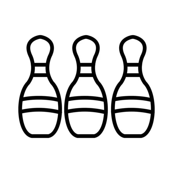Bowling Pins Vector Ícone Design — Vetor de Stock
