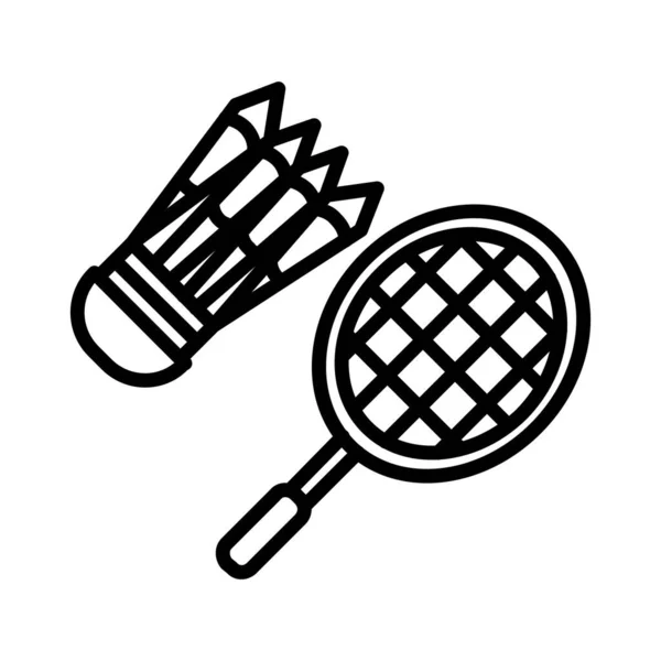 Badminton Vektör Simgesi Tasarımı — Stok Vektör