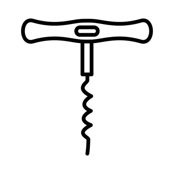Corkscrew Vector Icon Design — Vetor de Stock