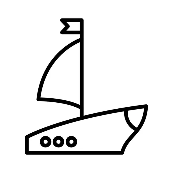Vektör Simgesi Tasarım Gemi — Stok Vektör
