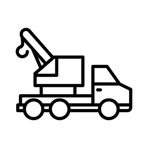Crane Truck Vector Icon Design — 스톡 벡터