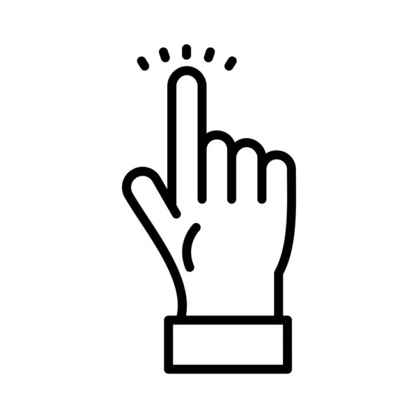 Finger Vector Ícone Design — Vetor de Stock