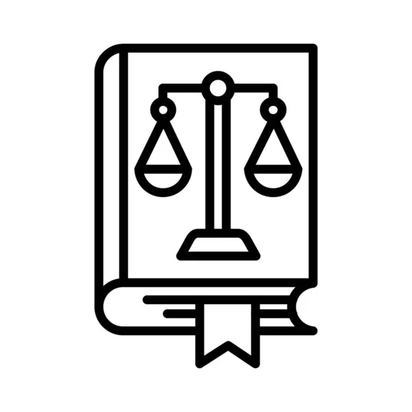 Projekt Ikony Wektora Książki Prawniczej — Wektor stockowy