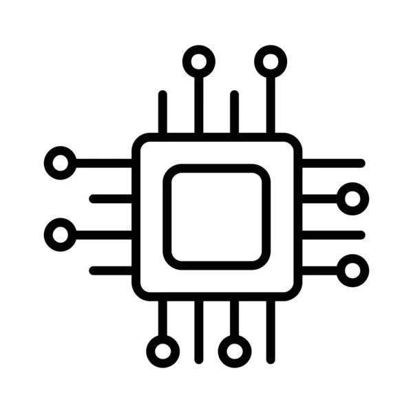 Chip Vector Icono Diseño — Vector de stock