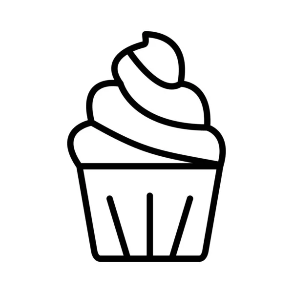 Icona Vettoriale Cupcake Design — Vettoriale Stock