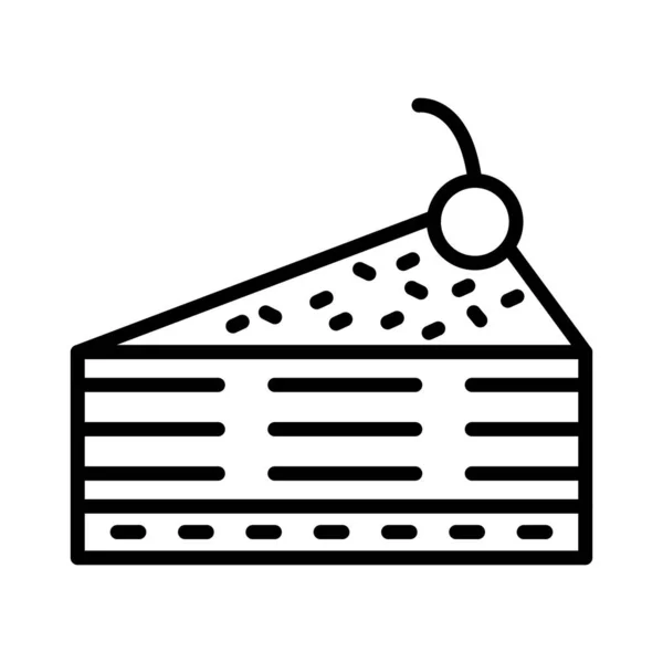 Дизайн Векторной Иконы Ломтика Торта — стоковый вектор