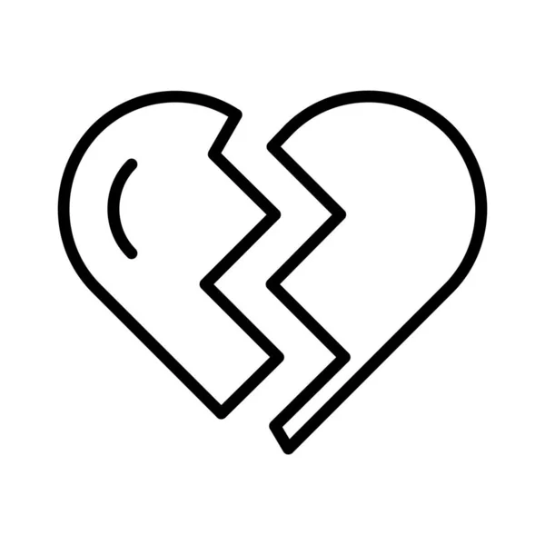 Corazón Roto Vector Icono Diseño Ilustración de stock
