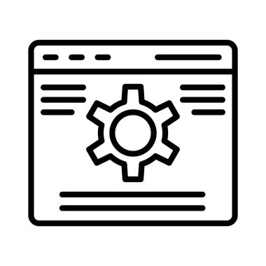 Web Sitesi Bakım Vektörü Simgesi Tasarımı