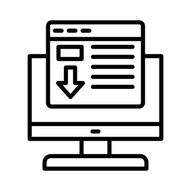 İniş Sayfası Vektör Simgesi Tasarımı