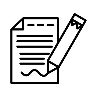 İmza Sözleşmesi Vektör Simgesi Tasarımı