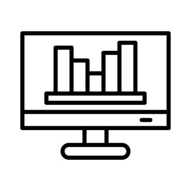 Satır Çubuğu Grafik Vektörü Simgesi Tasarımı