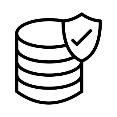 Veritabanı Koruma Vektörü Simgesi Tasarımı