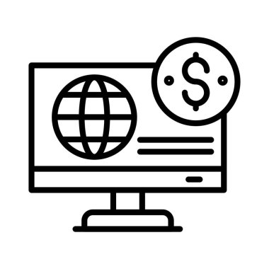 Çevrimiçi İş Vektörü Simgesi Tasarımı