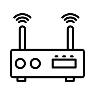 Wireless Router Vector Icon Design