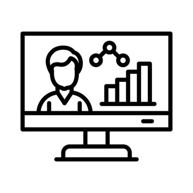 Kullanıcı Analizi Vektör Simgesi Tasarımı