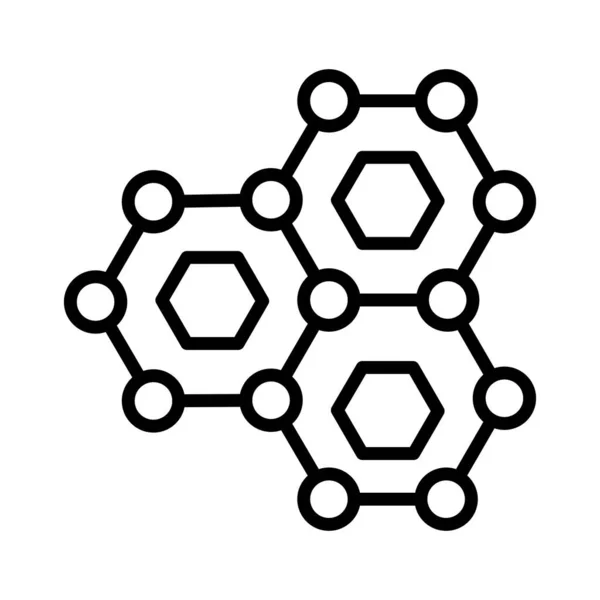 Desain Ikon Vektor Molekul - Stok Vektor
