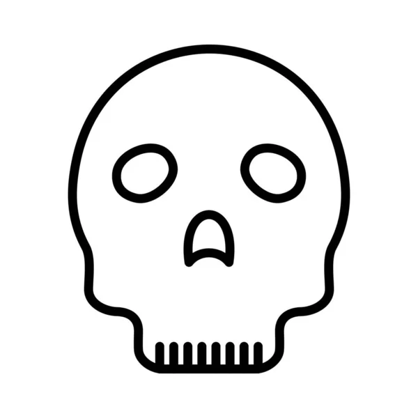 Desain Ikon Vektor Skull - Stok Vektor