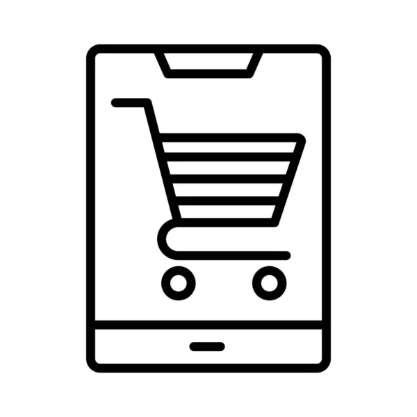 Line Shopping Vector Icon Design — 스톡 벡터