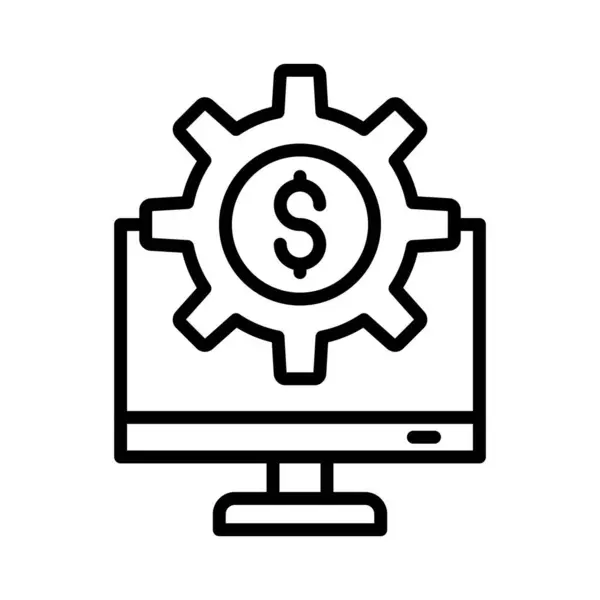 Stock vector On Line Making Money Vector Icon Design