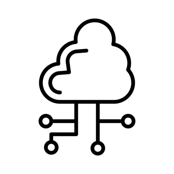 Projekt Ikony Wektora Technologii Chmury — Wektor stockowy